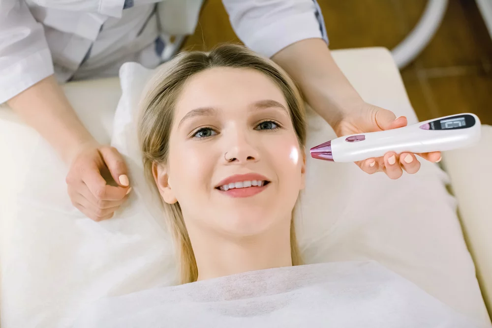 laser capillaries face